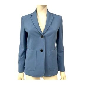 THEORY Blue Wear To Work Classic Designer Suiting Blazer Jacket Women’s 2
